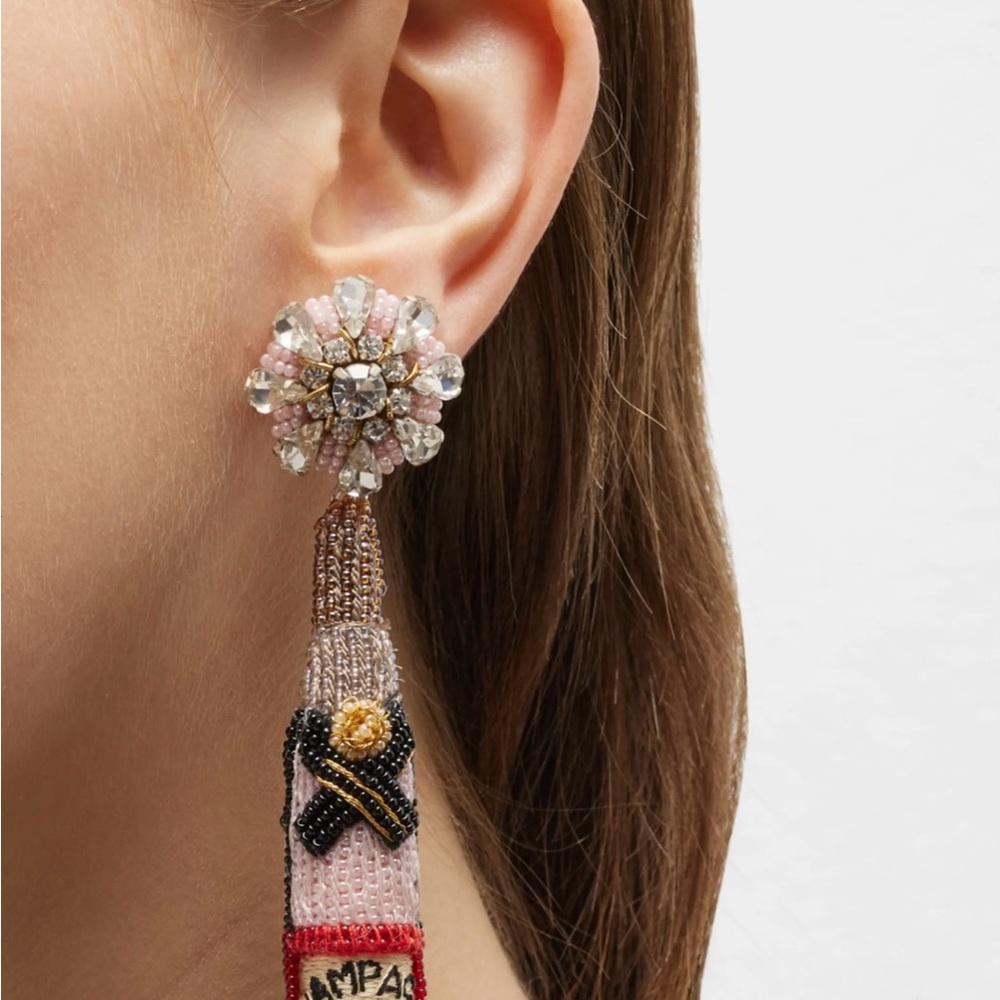 Mignonne Gavigan Rose Champagne Earrings